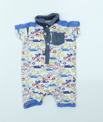 Matalan Boys Multicoloured Geometric  Babygrow One-Piece Size 6-9 Months