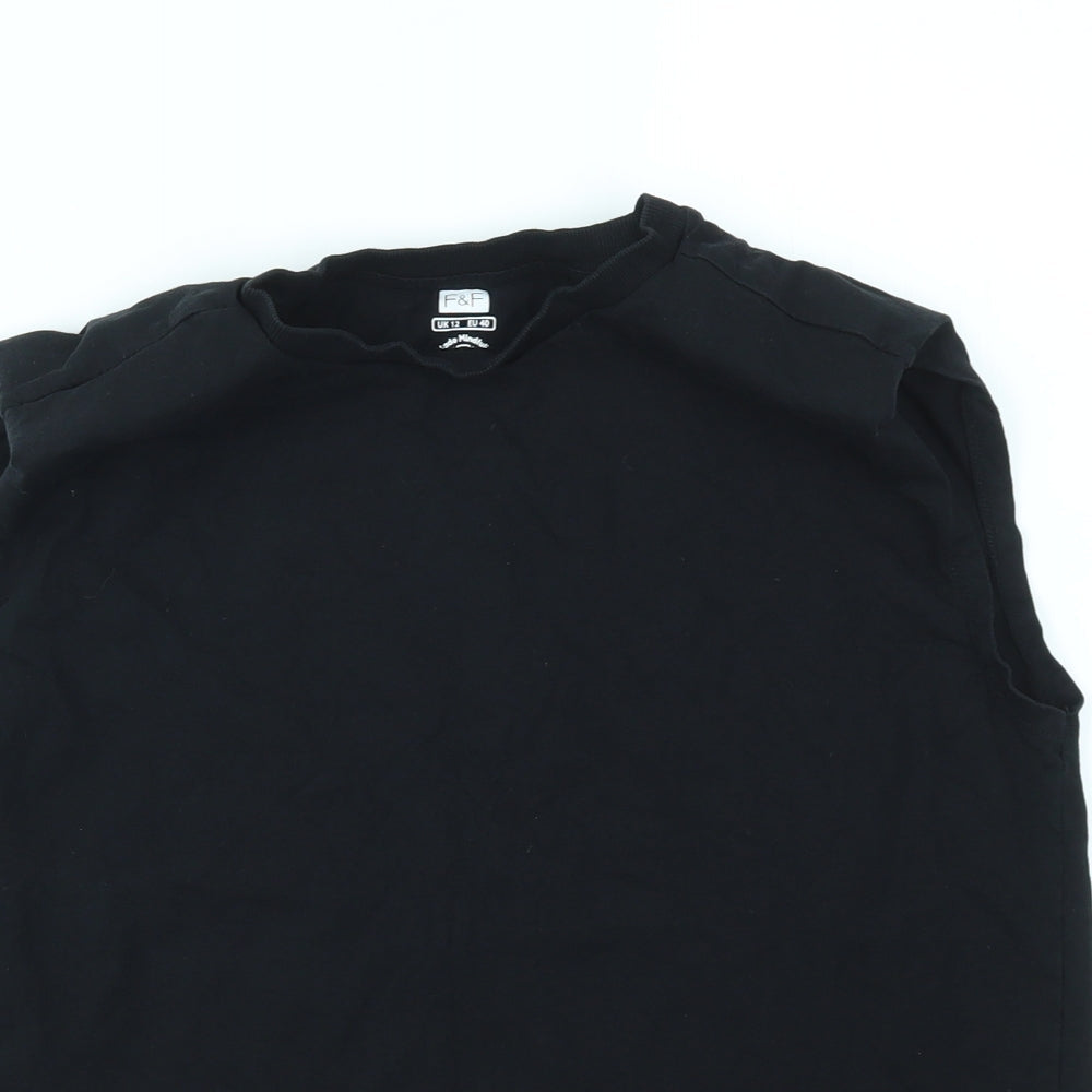 F&F Womens Black   Basic T-Shirt Size 12