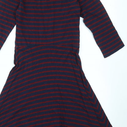 Primark Womens Multicoloured Striped  Fit & Flare  Size 8