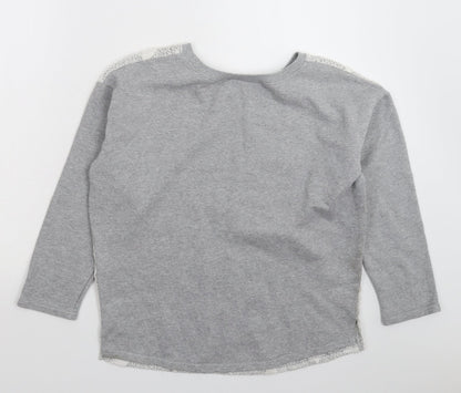 Sophyline Womens Grey Geometric  Pullover Jumper Size M