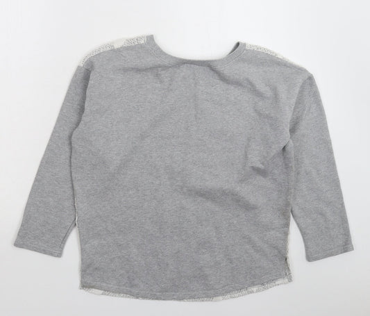 Sophyline Womens Grey Geometric  Pullover Jumper Size M