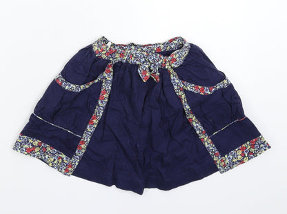 Molly n' Jack Girls Blue Floral  A-Line Skirt Size 2-3 Years