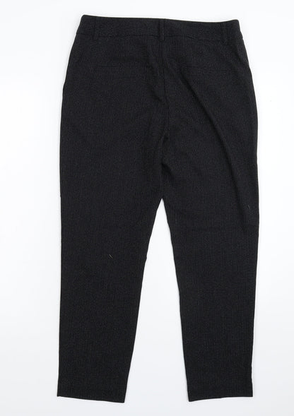 Womens UK Size 10 NEXT Slim Fit Dress Pants Black Trousers