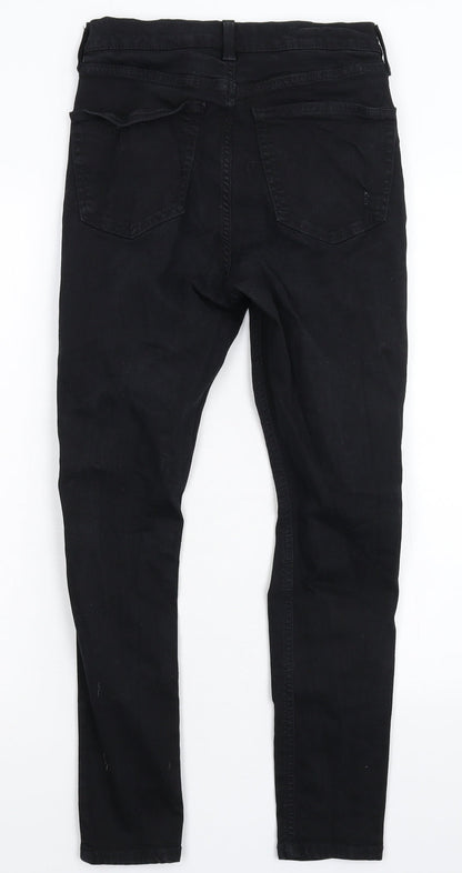 Topshop Womens Black  Denim Skinny Jeans Size 28 in L26 in