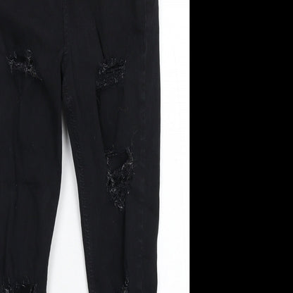Topshop Womens Black  Denim Skinny Jeans Size 28 in L26 in