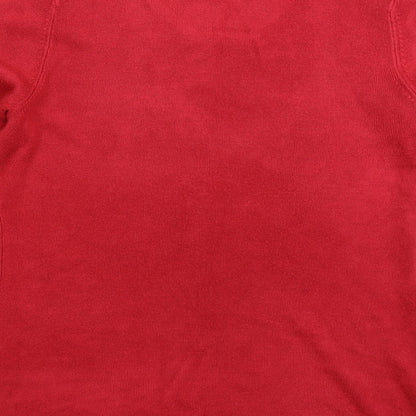 Womens UK Size 14 Papaya Pink Pullover Jumper