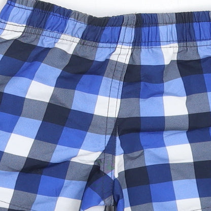 Rebel Baby Blue Check  Cropped Trousers Size 12-18 Months