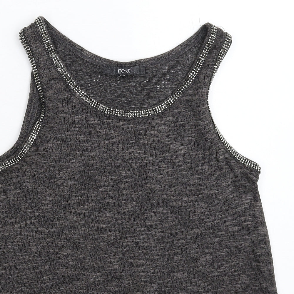 Womens UK Size 8 NEXT Grey Basic Tank
