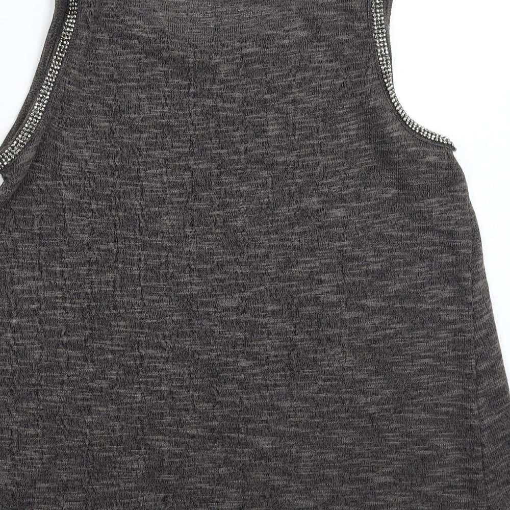 Womens UK Size 8 NEXT Grey Basic Tank