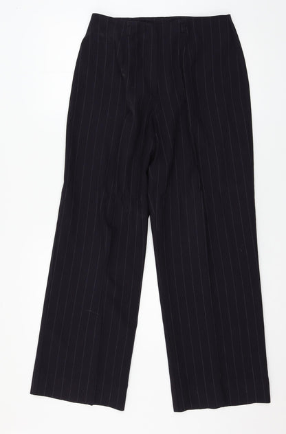 De Keyser Womens Blue Striped  Trousers  Size 12 L28 in