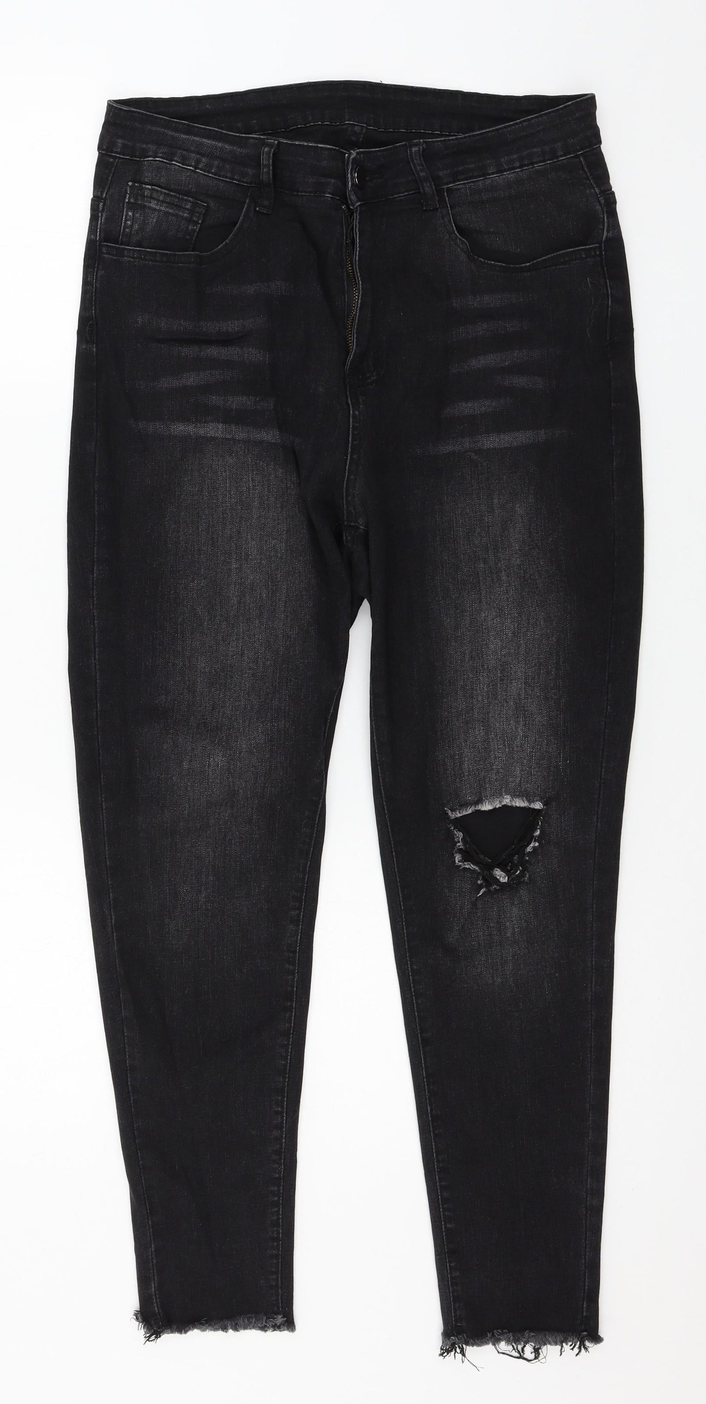 SheIn Womens Black  Denim Skinny Jeans Size XL L26 in