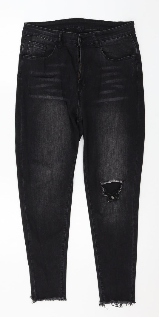 SheIn Womens Black  Denim Skinny Jeans Size XL L26 in