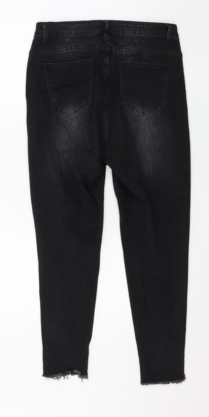 SheIn Womens Black  Denim Skinny Jeans Size XL L26 in