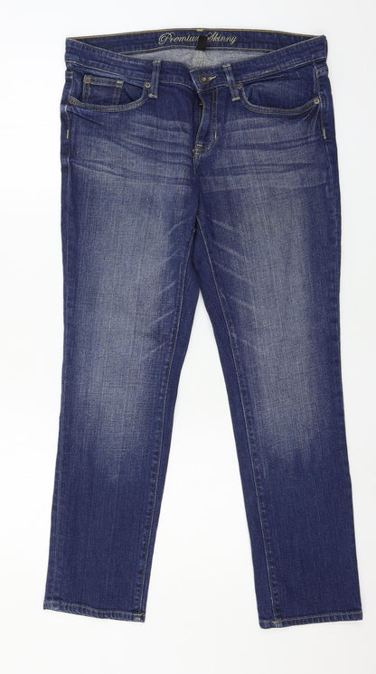 Gap Womens Blue  Denim Straight Jeans Size 34 in L28 in