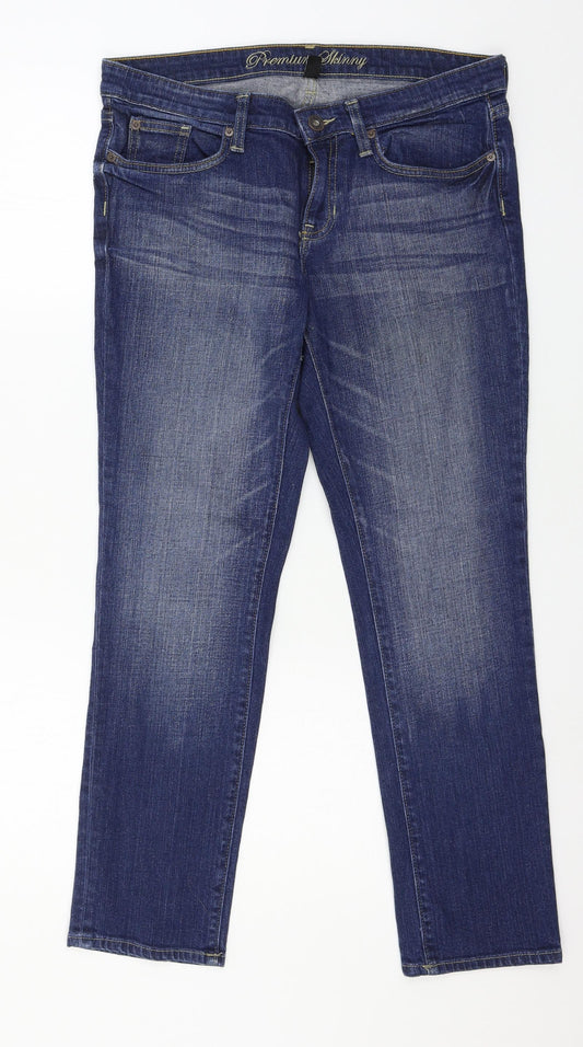 Gap Womens Blue  Denim Straight Jeans Size 34 in L28 in