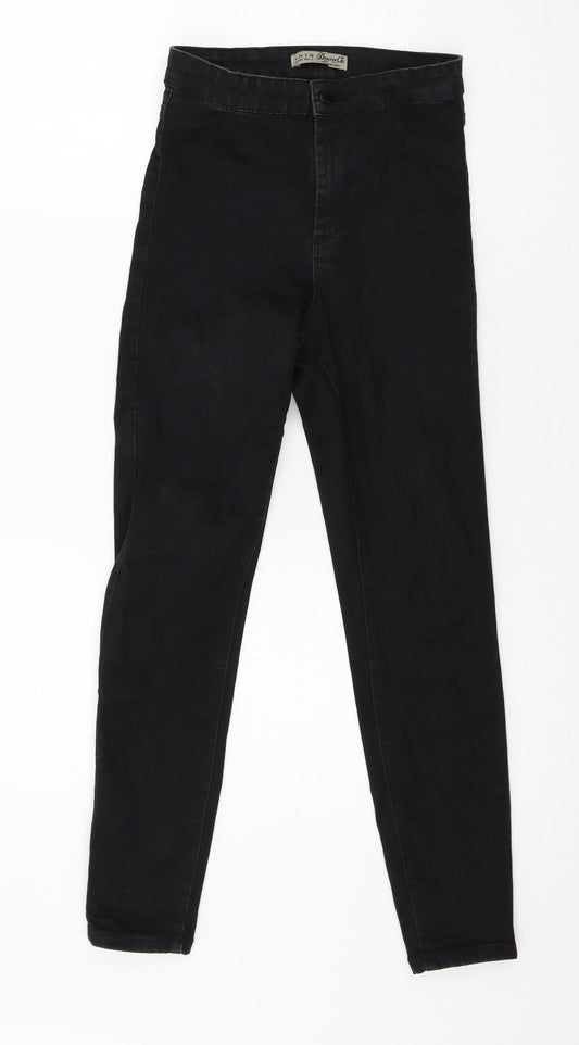 Denim & Co. Womens Black  Denim Skinny Jeans Size 6 L25 in