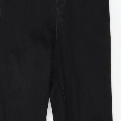 Denim & Co. Womens Black  Denim Skinny Jeans Size 6 L25 in