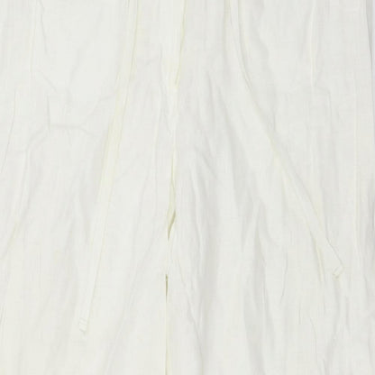 Womens UK Size 16 Marks and Spencer Regular Fit  Ivory Trousers