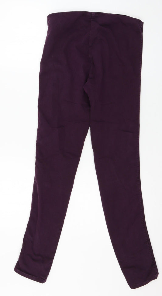 Womens UK Size 10 Zara Regular Fit  Purple Trousers