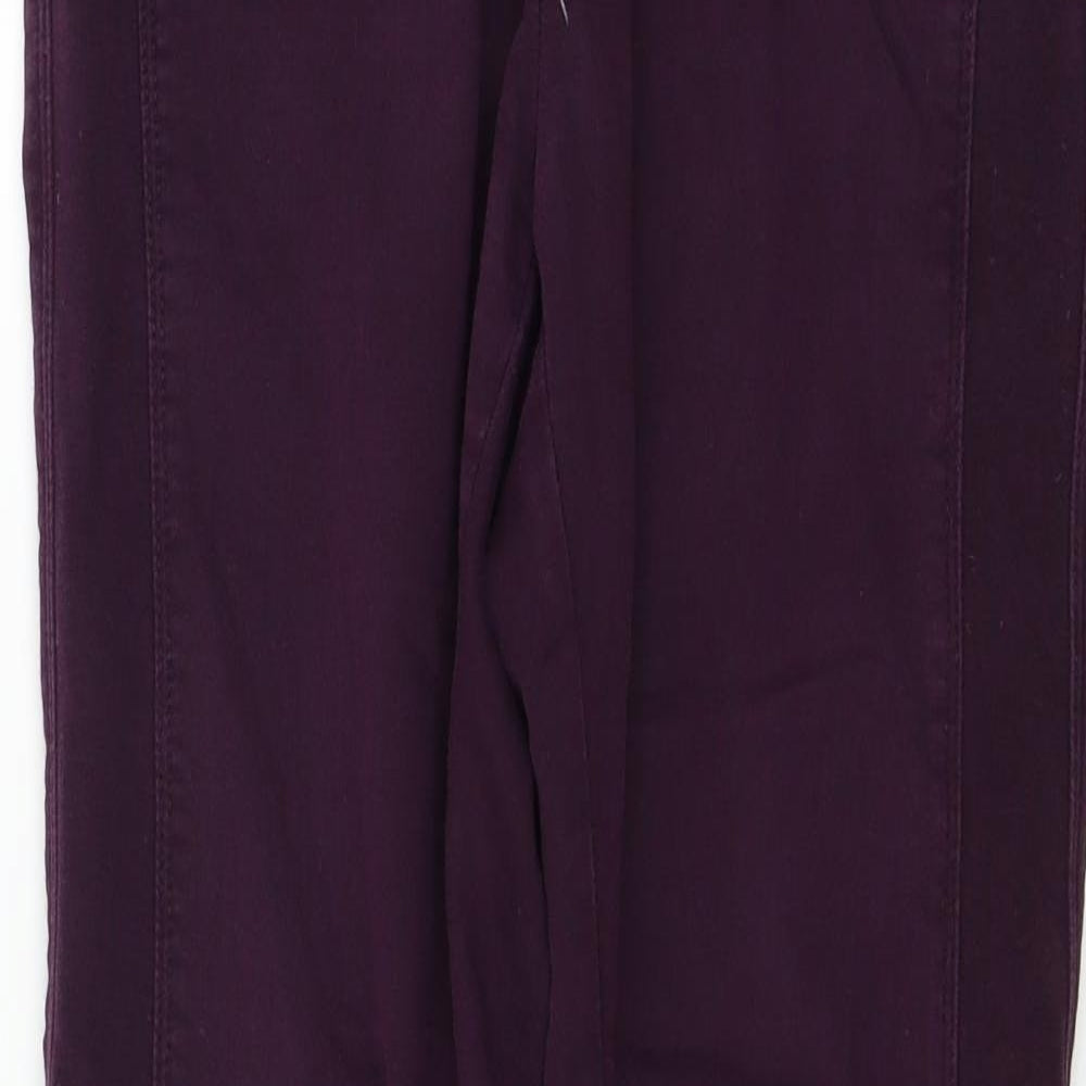Womens UK Size 10 Zara Regular Fit  Purple Trousers