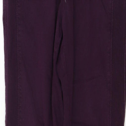 Womens UK Size 10 Zara Regular Fit  Purple Trousers