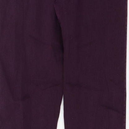 Womens UK Size 10 Zara Regular Fit  Purple Trousers