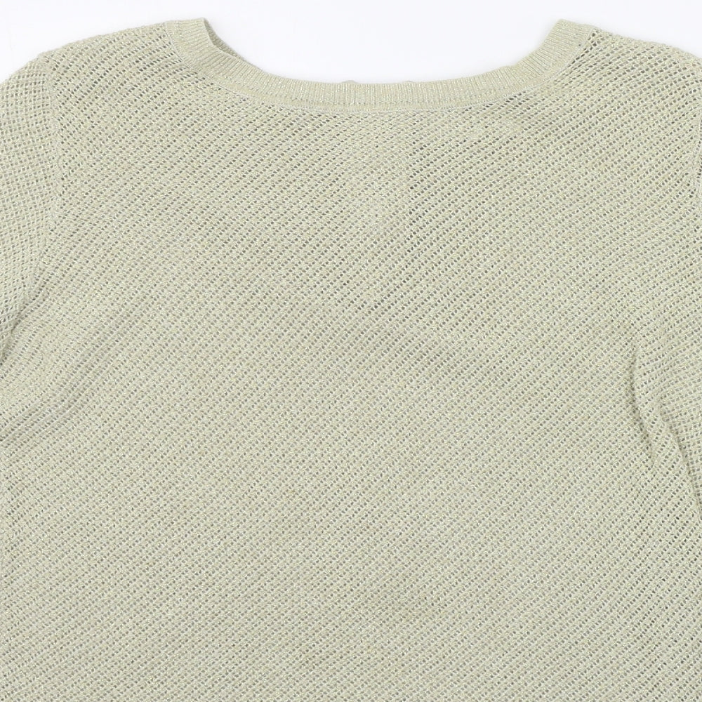 Womens UK Size 10 NEXT Gold Pullover Jumper