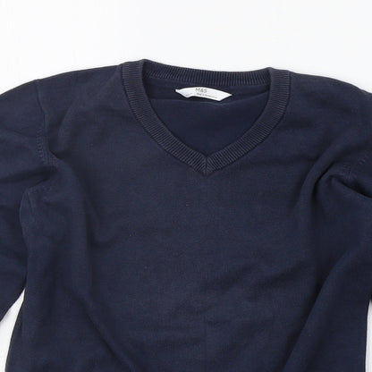 Marks and Spencer Girls Blue   Pullover Jumper Size 9-10 Years