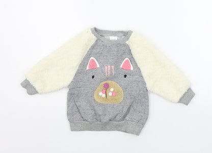 NEXT Baby Grey   Pullover Jumper Size 3-6 Months