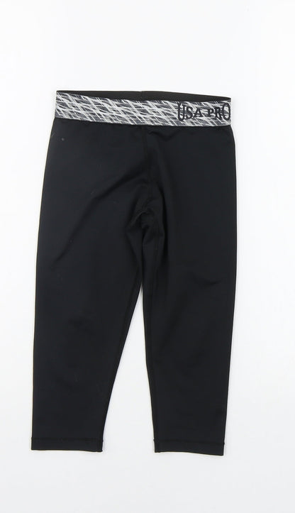 USA Pro Girls Black   Jegging Trousers Size 7-8 Years