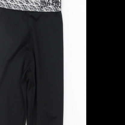 USA Pro Girls Black   Jegging Trousers Size 7-8 Years
