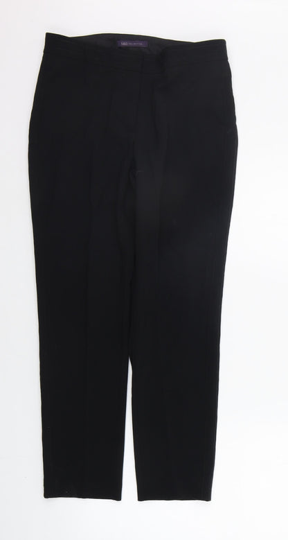 Womens UK Size 10 Marks and Spencer Regular Fit  Black Trousers