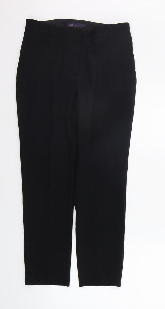 Womens UK Size 10 Marks and Spencer Regular Fit  Black Trousers