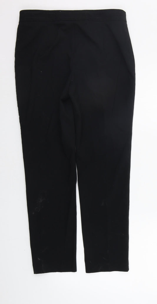 Womens UK Size 10 Marks and Spencer Regular Fit  Black Trousers