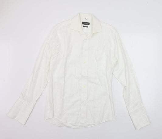 ARMANDO Mens White    Button-Up Size 15.5