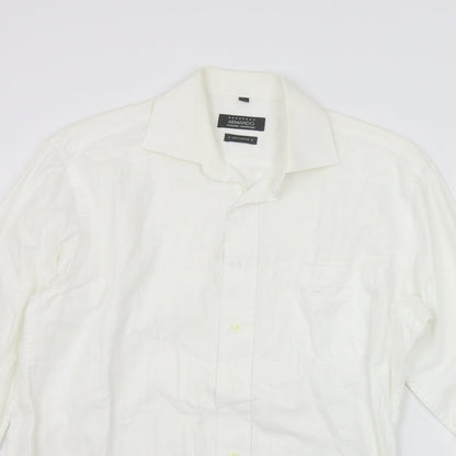 ARMANDO Mens White    Button-Up Size 15.5