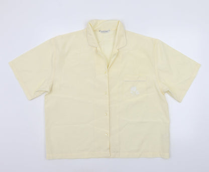 Womens UK Size 18 St Bernard Yellow Basic Button-Up
