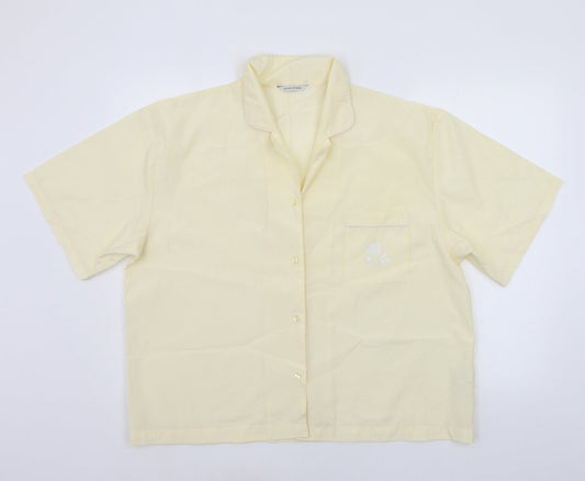 Womens UK Size 18 St Bernard Yellow Basic Button-Up
