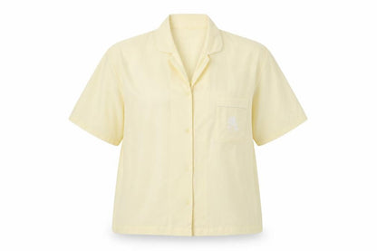 Womens UK Size 18 St Bernard Yellow Basic Button-Up