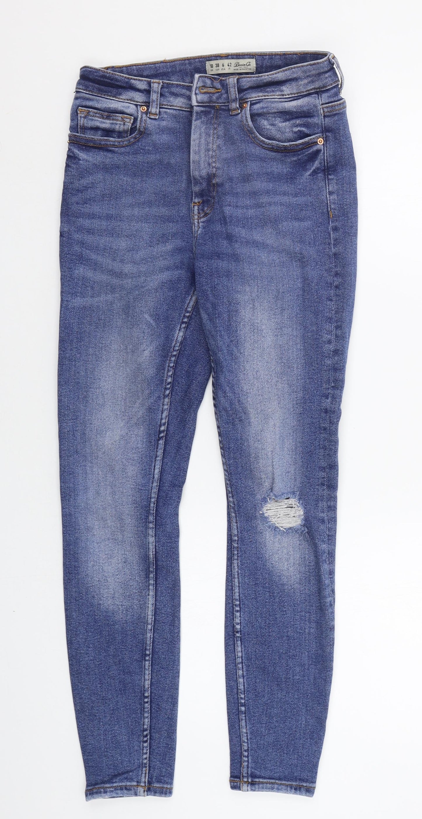 Womens UK Size 10 deniem co Regular Fit Straight Blue Jeans