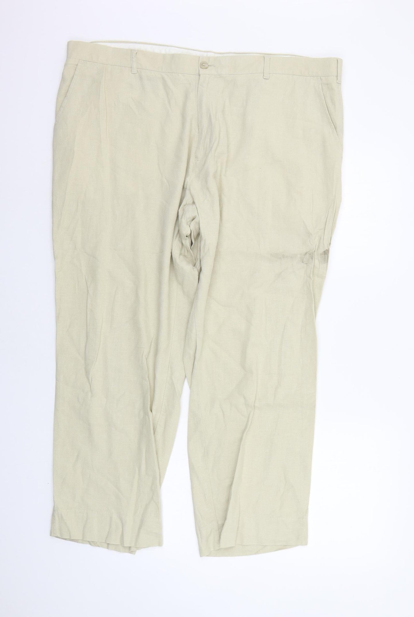 Womens UK Size 42 in Marks and Spencer Regular Fit  Beige Trousers