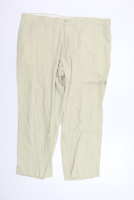 Womens UK Size 42 in Marks and Spencer Regular Fit  Beige Trousers