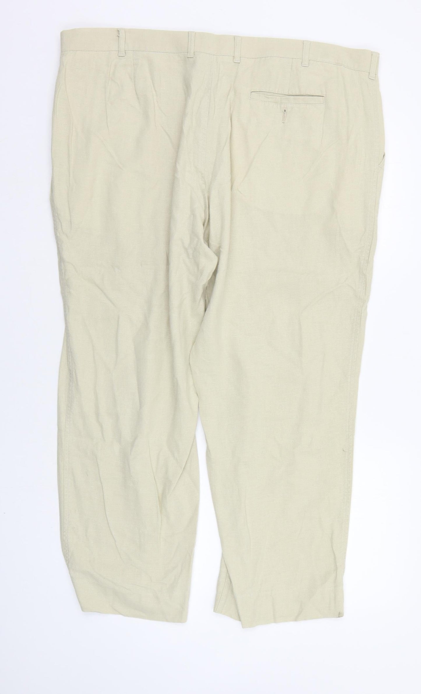 Womens UK Size 42 in Marks and Spencer Regular Fit  Beige Trousers