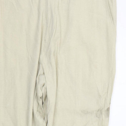 Womens UK Size 42 in Marks and Spencer Regular Fit  Beige Trousers