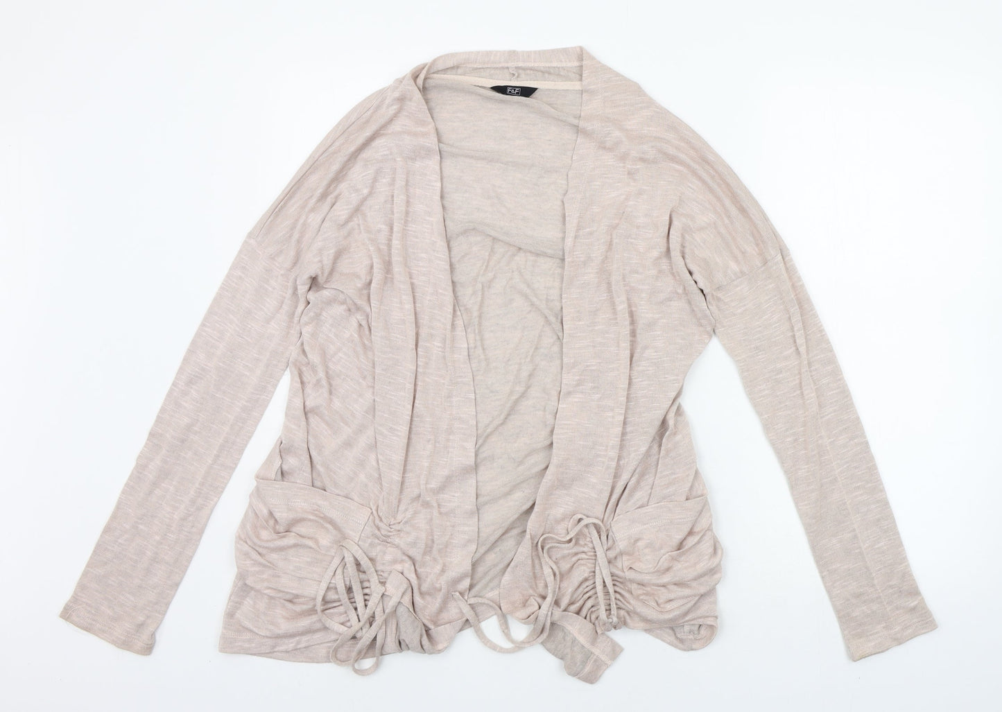 F&F Womens Beige   Cardigan Jumper Size 14