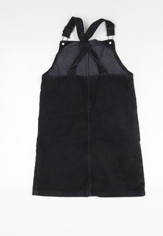 pEP&CO Girls Black   Dungaree One-Piece Size 10-11 Years