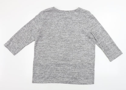 Womens UK Size 14 Pebble bay Grey Pullover Jumper
