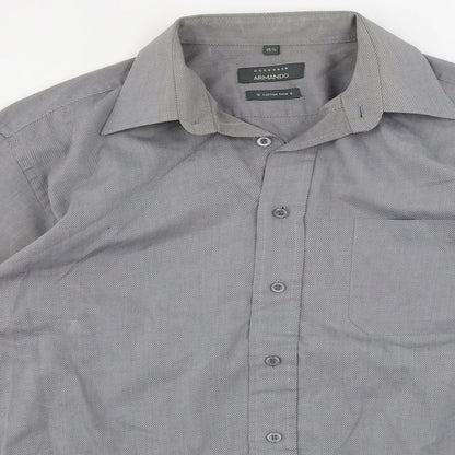 ARMANDO   Mens Grey    Button-Up Size 15