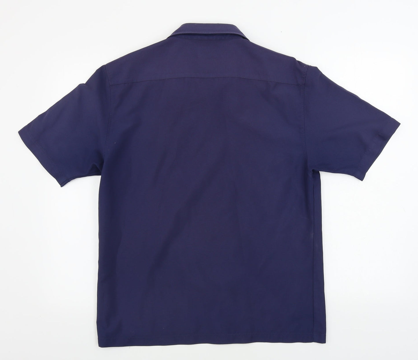 Mens UK Size S Burton Blue  Button-Up Short Sleeve Casual Shirt