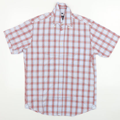 Mens UK Size S MCNEAL Blue  Button-Up Short Sleeve Casual Shirt